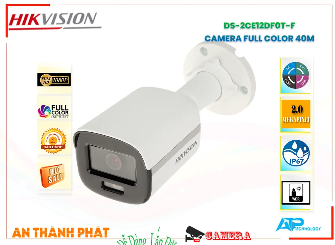 DS 2CE12DF0T F,Camera DS-2CE12DF0T-F Hikvision FULL Color,DS-2CE12DF0T-F Giá rẻ,DS-2CE12DF0T-F Công Nghệ